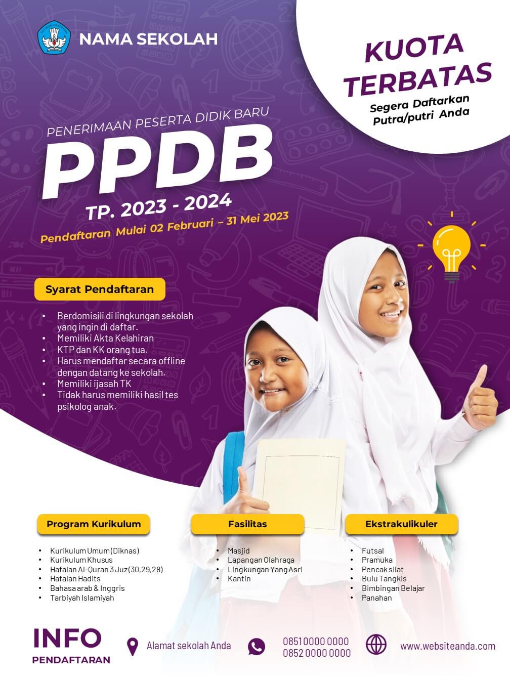 Sistem Penerimaan Murid Baru Dibuka